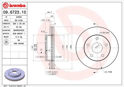 BS8185 BRECO Тормозной диск