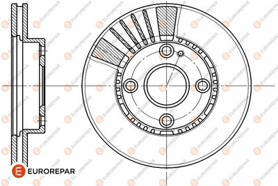 1642755980 EUROREPAR Тормозной диск
