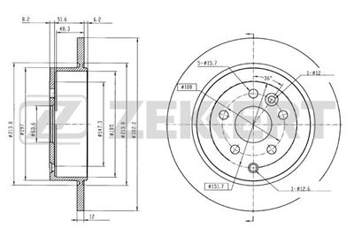 BS5126 ZEKKERT Тормозной диск