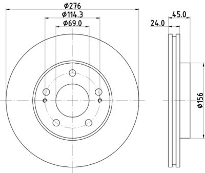 PCD15562 DON Тормозной диск