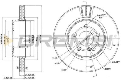 CD6630V BREMSI Тормозной диск