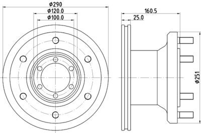 MDC1322 MINTEX Тормозной диск