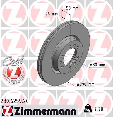 230625920 ZIMMERMANN Тормозной диск