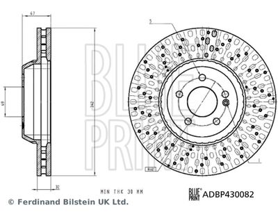 ADBP430082 BLUE PRINT Тормозной диск