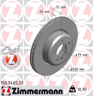 150346520 ZIMMERMANN Тормозной диск