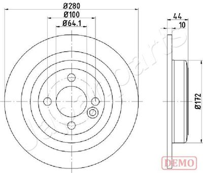 DP0135C JAPANPARTS Тормозной диск