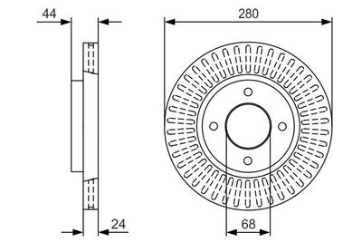 0986479U62 BOSCH Тормозной диск