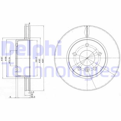 BG2860 DELPHI Тормозной диск