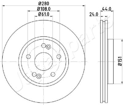 DI0710 JAPANPARTS Тормозной диск