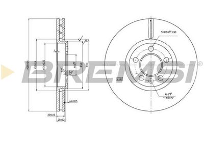 CD7221V BREMSI Тормозной диск