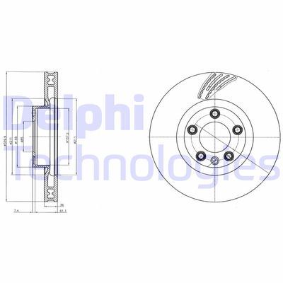 BG9100 DELPHI Тормозной диск