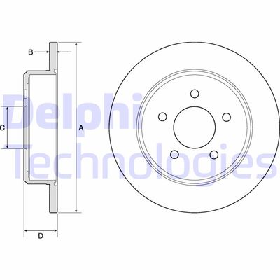 BG3739 DELPHI Тормозной диск