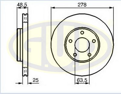 GDB125199 G.U.D. Тормозной диск