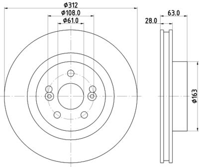 8DD355128861 HELLA Тормозной диск