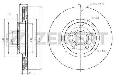 BS5006 ZEKKERT Тормозной диск