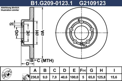 B1G20901231 GALFER Тормозной диск