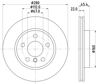 MDC2726 MINTEX Тормозной диск