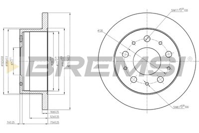 CD7574S BREMSI Тормозной диск