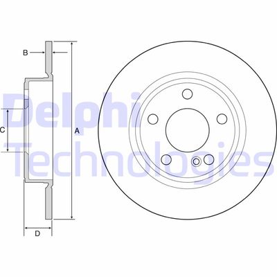 BG4555C DELPHI Тормозной диск