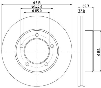 MDC1407 MINTEX Тормозной диск