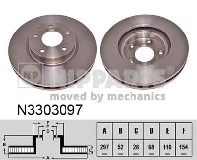 N3303097 NIPPARTS Тормозной диск