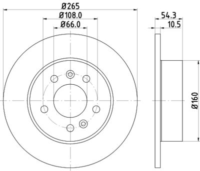 8DD355106441 HELLA PAGID Тормозной диск