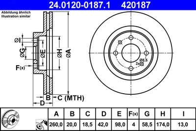 24012001871 ATE Тормозной диск