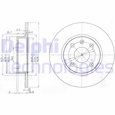 BG3771 DELPHI Тормозной диск