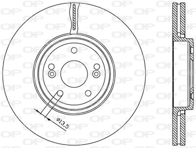 BDA196120 OPEN PARTS Тормозной диск