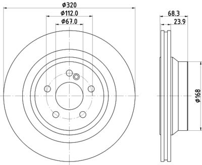 8DD355122951 HELLA PAGID Тормозной диск