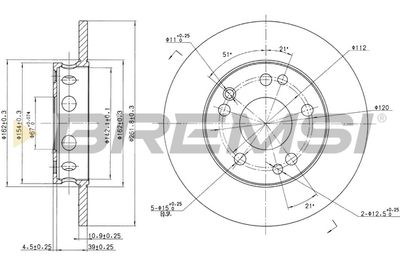 CD6053S BREMSI Тормозной диск