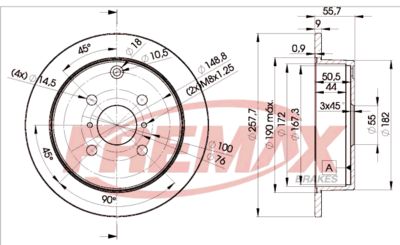 BD2251 FREMAX Тормозной диск