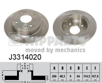 J3314020 NIPPARTS Тормозной диск