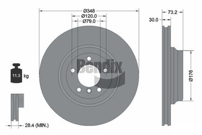 BDS1340HC BENDIX Braking Тормозной диск