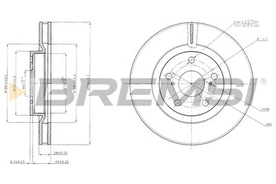 CD7646V BREMSI Тормозной диск