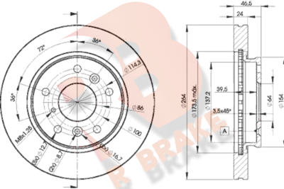 78RBD23260 R BRAKE Тормозной диск