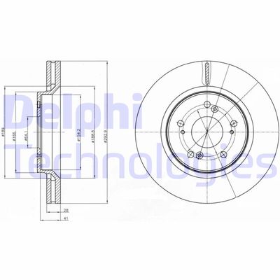 BG4250 DELPHI Тормозной диск