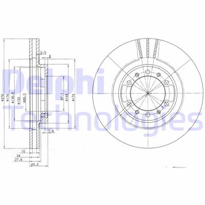 BG3099 DELPHI Тормозной диск