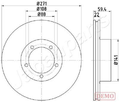 DP0401C JAPANPARTS Тормозной диск