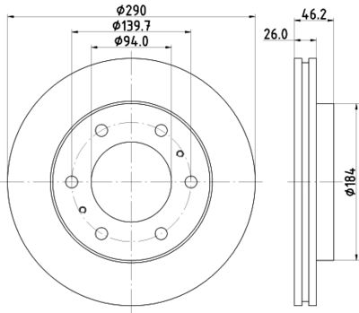 MDC1576 MINTEX Тормозной диск