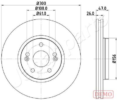 DI0712C JAPANPARTS Тормозной диск