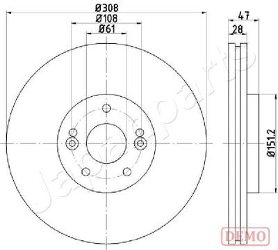 DI0713C JAPANPARTS Тормозной диск