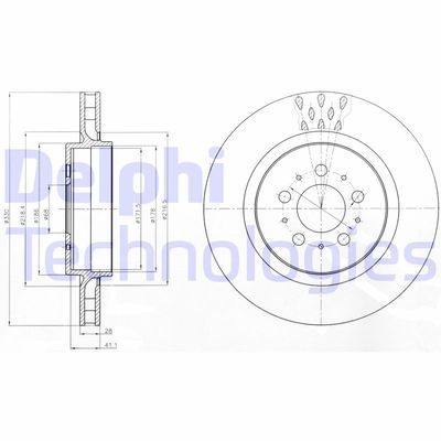 BG4306C DELPHI Тормозной диск