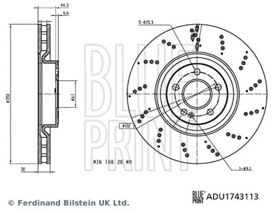 ADU1743113 BLUE PRINT Тормозной диск