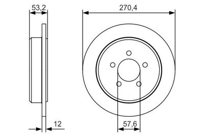 0986479A80 BOSCH Тормозной диск