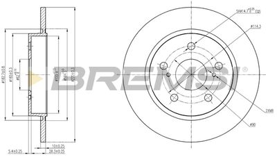 CD7645S BREMSI Тормозной диск