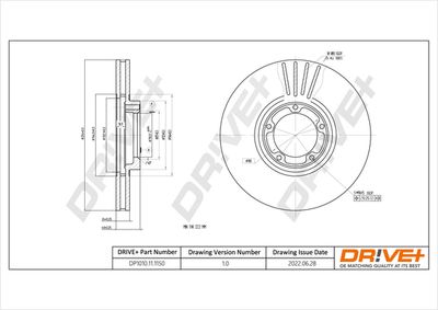 DP1010111150 Dr!ve+ Тормозной диск