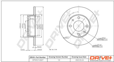 DP1010110027 Dr!ve+ Тормозной диск