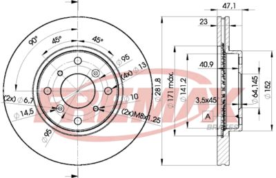 BD2585 FREMAX Тормозной диск