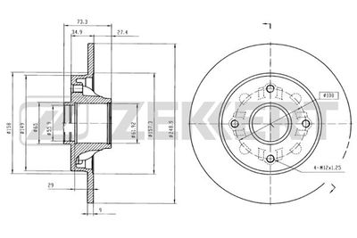 BS5025BZ ZEKKERT Тормозной диск